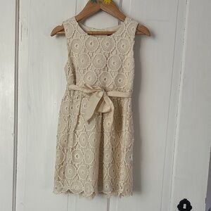 Mini Boden Cream Lace Kids Dress